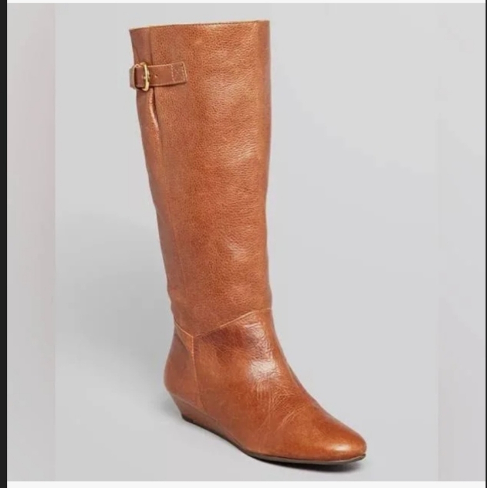 Steven By Steve Madden Leather Boots Size 8 Cognac